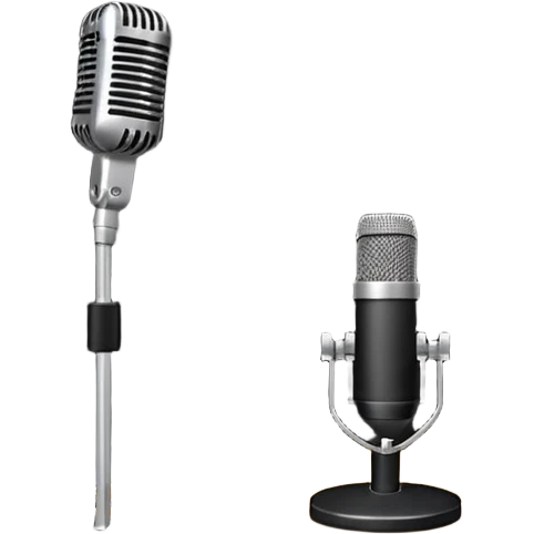 recording studio booth room with microphone and sound board emoji