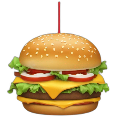 Ichigo qui mange un burger emoji