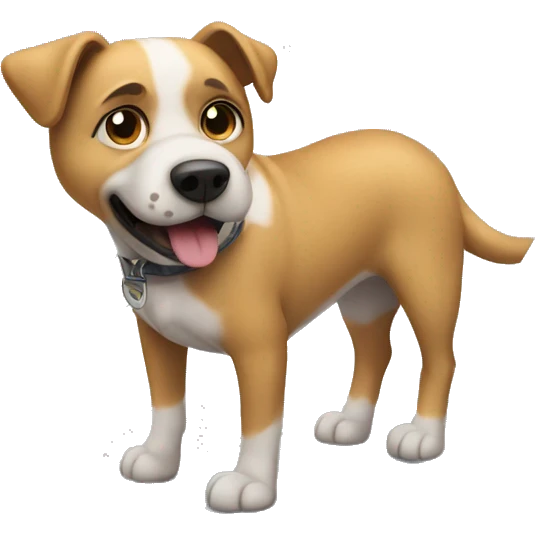 Dog standing on a plane  emoji