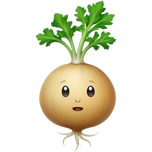 Turnip without leafs emoji