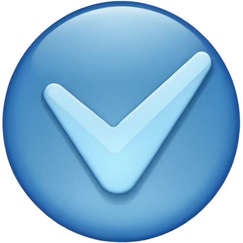 Blue tick emoji