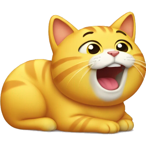 farting yellow cat emoji