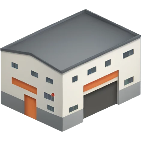 Simple, minimal, clean, easy to recognise icon of a factory  emoji