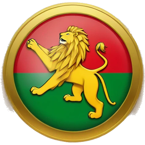 Kurdistan flag with lion and sun emoji