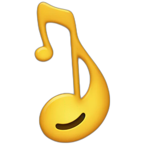 Music notes with an attitude emoji