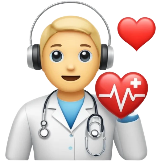 Medical chatbot logo emoji, speech bubble + heartbeat, minimal, friendly, professional emoji