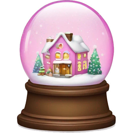Snowglobe pink Christmas  emoji
