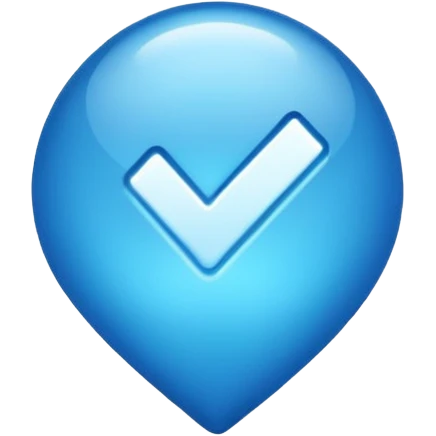 Blue tick emoji emoji