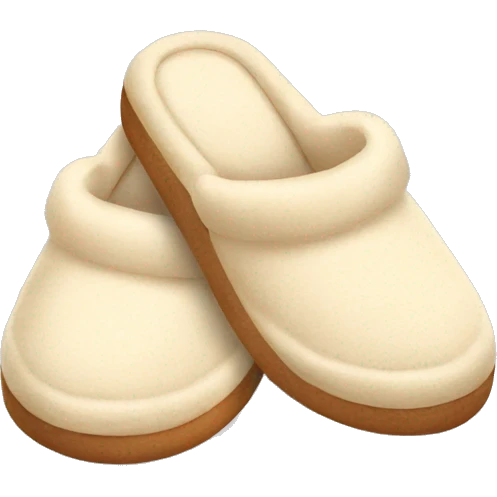 Cream colored house slippers emoji