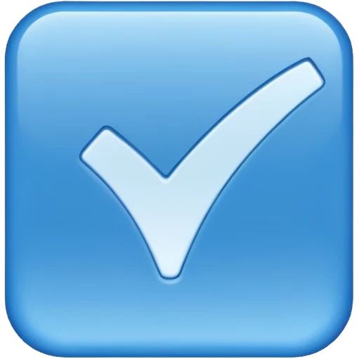 a square checkmark in a blue color emoji