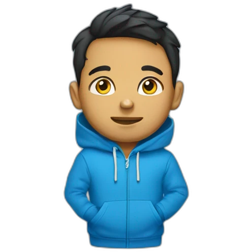 full budy boy blue hoodie emoji