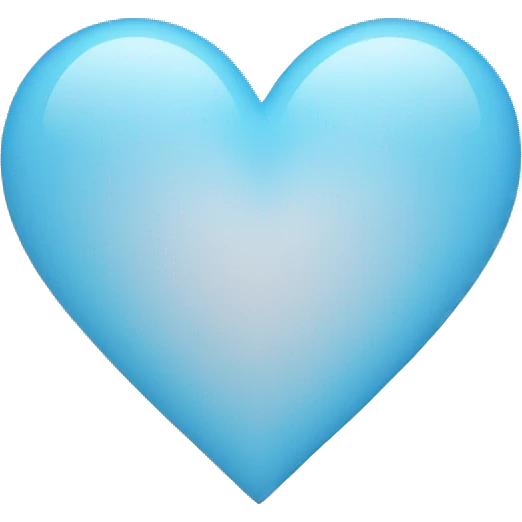 Light blue heart emoji