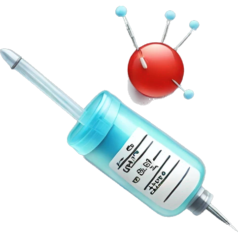 Vaccine and needle emoji