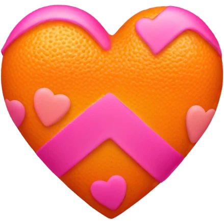 Orange and pink heart emoji