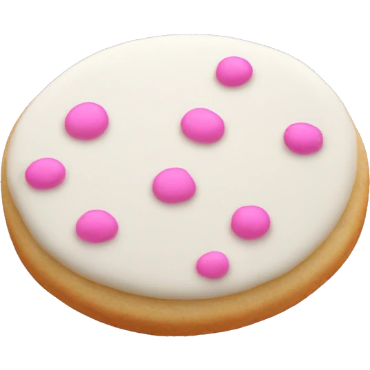 White cookie with pink cofetti on it emoji