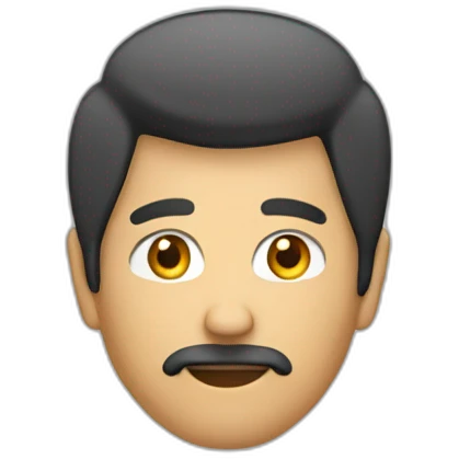 Homme cheveux long en arrière emoji