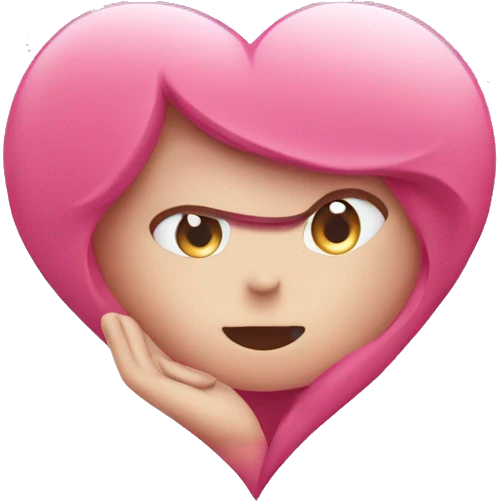   Heart with person pink emoji