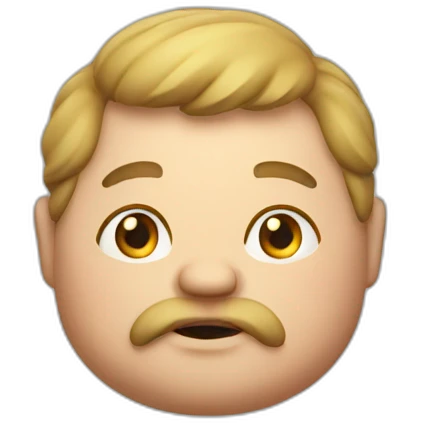 Funny fat guy emoji emoji