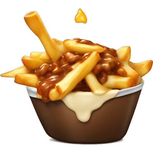 Poutine qui mange une poutine emoji