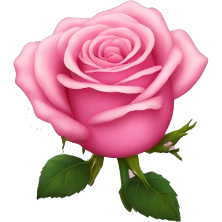 Pink rose emoji