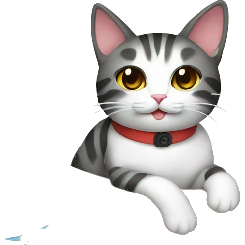 cat on boat japanese style emoji