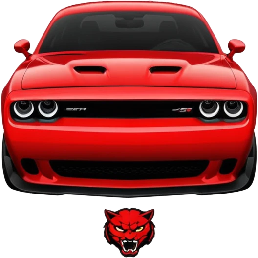 dodge challenger srt hellcat demon logo emoji