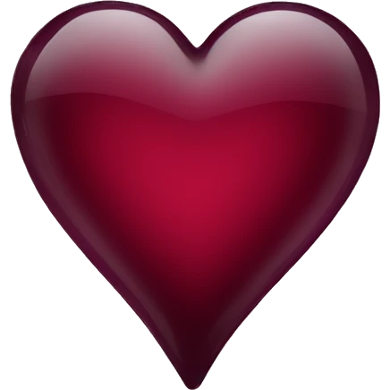 Burgundy glass heart emoji
