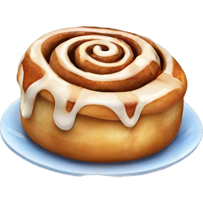 Cinnamon roll with glaze emoji