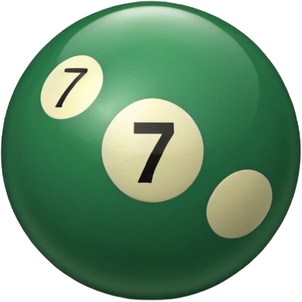 green billiard ball 7 number  emoji