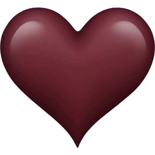 Burgundy heart  emoji