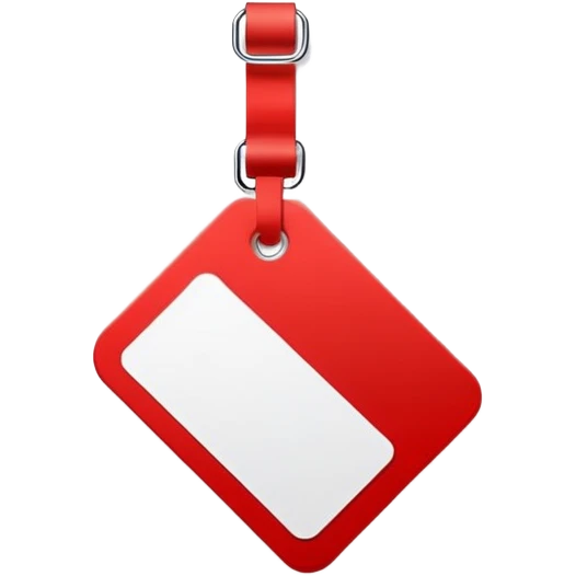 price tag sticker R$25 red and white emoji