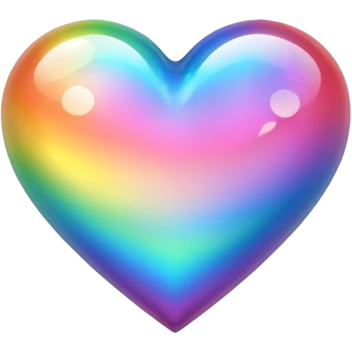 rainbow fairytale heart emoji