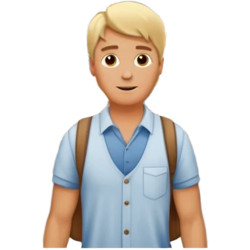Pasear por madrid de los austrias hombre rubio con catedral de fondo emoji