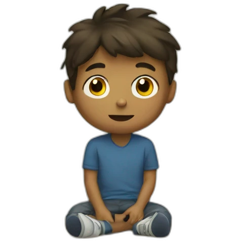 A boy watshing à tv emoji