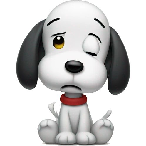 Sad snoopy emoji
