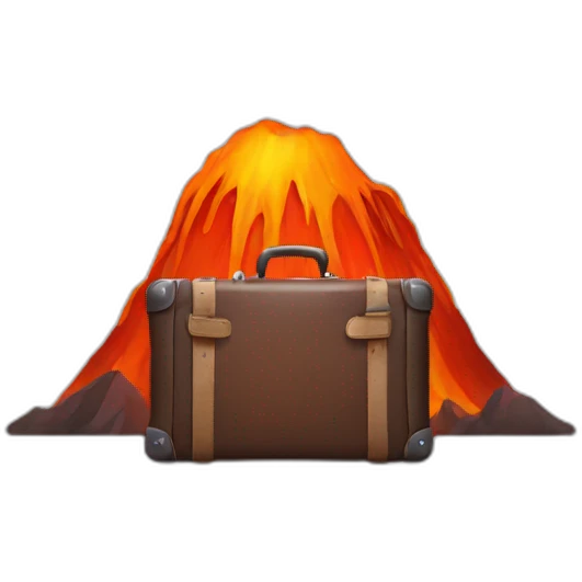 Luggage-volcano emoji