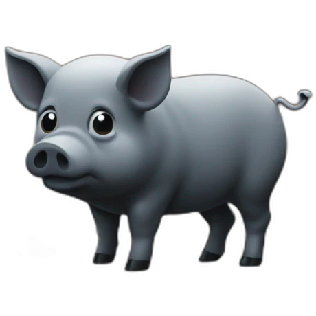 Ukrainian pig tombstone at the graveyard emoji