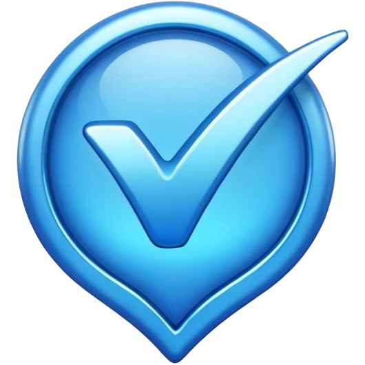 Verifizierter Blauer Haken Instagram emoji