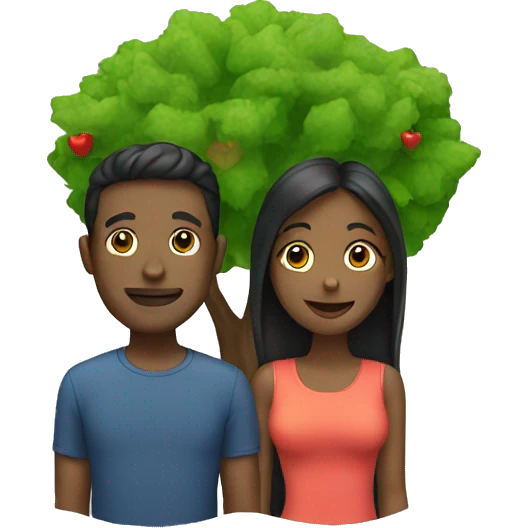 couple under the tree emoji