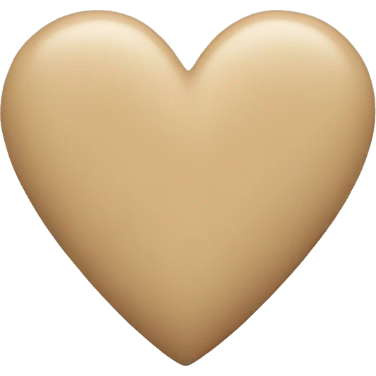 beige heart emoji