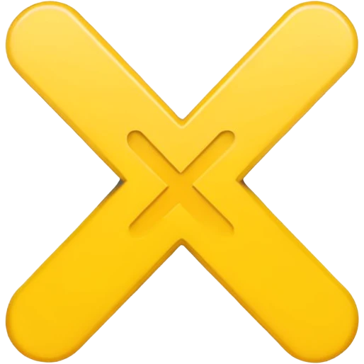 yellow x symbol emoji