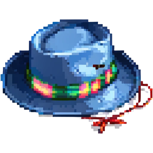 Синяя панамка со шнурком, no background emoji