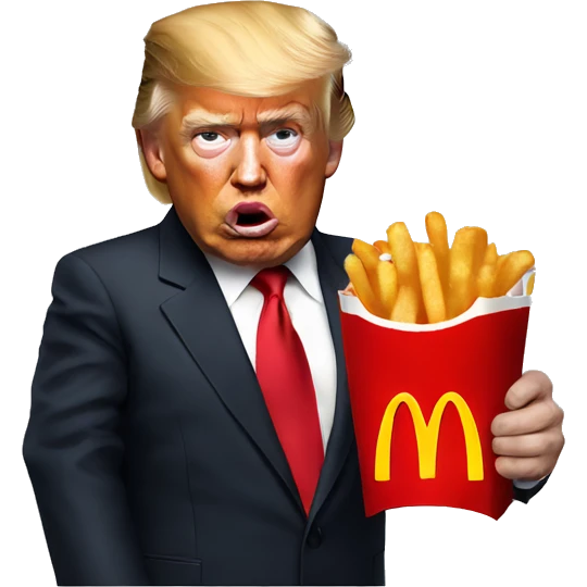 Trump eating McDonalds  emoji