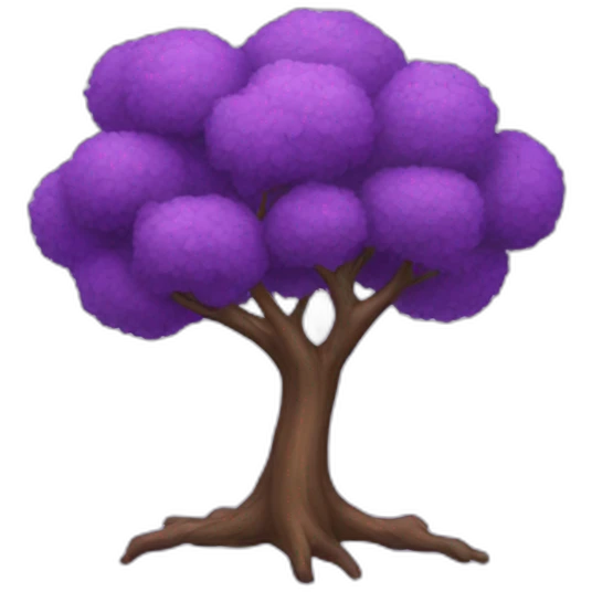 Purple tree emoji