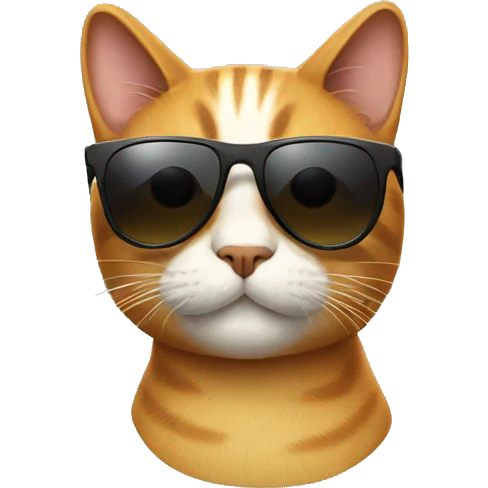 Cat with sunglasses emoji