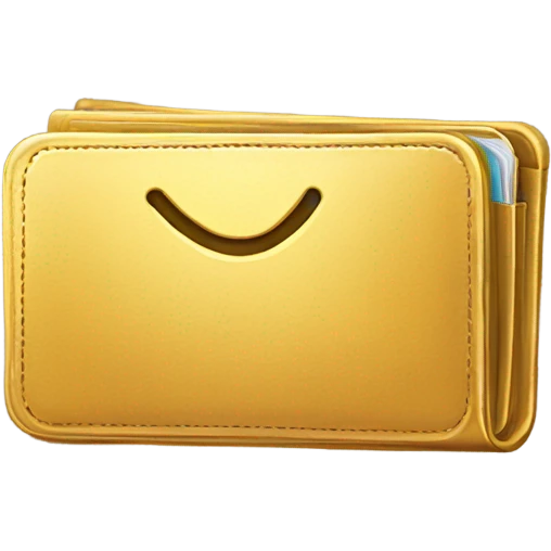 golden crypto wallet emoji