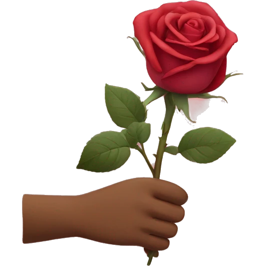 To love the rose with one's hand emoji