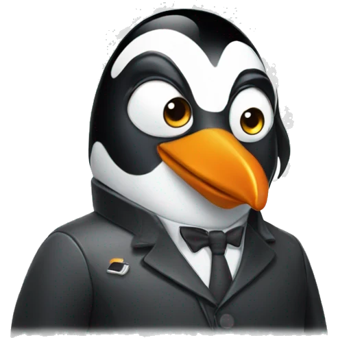 Penguin with bmw  emoji