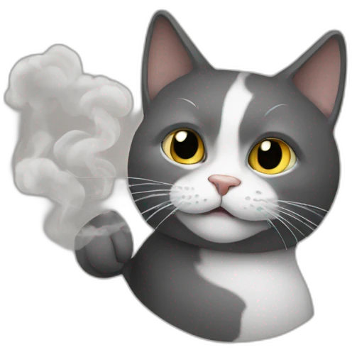 cat smoke emoji