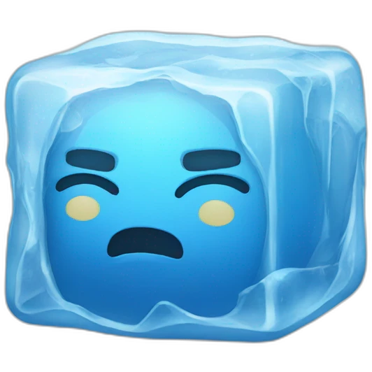 Sleeping ice cube emoji